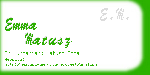 emma matusz business card